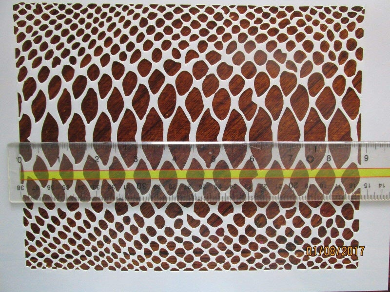 Rubstamper Snake Skin Camo Logo Stencil Reusable 10 mm Mylar Laser Cut Stencil Arts and Crafts Material Scrapbooking for Airbrush Painting Drawing - Image 2